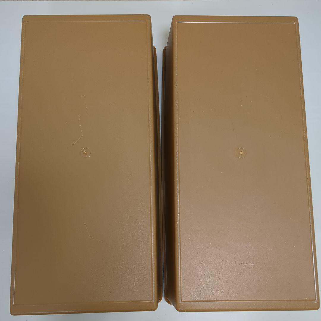 【2個セット】タッパーウェア　ディープロングスーパーケース　収納　茶