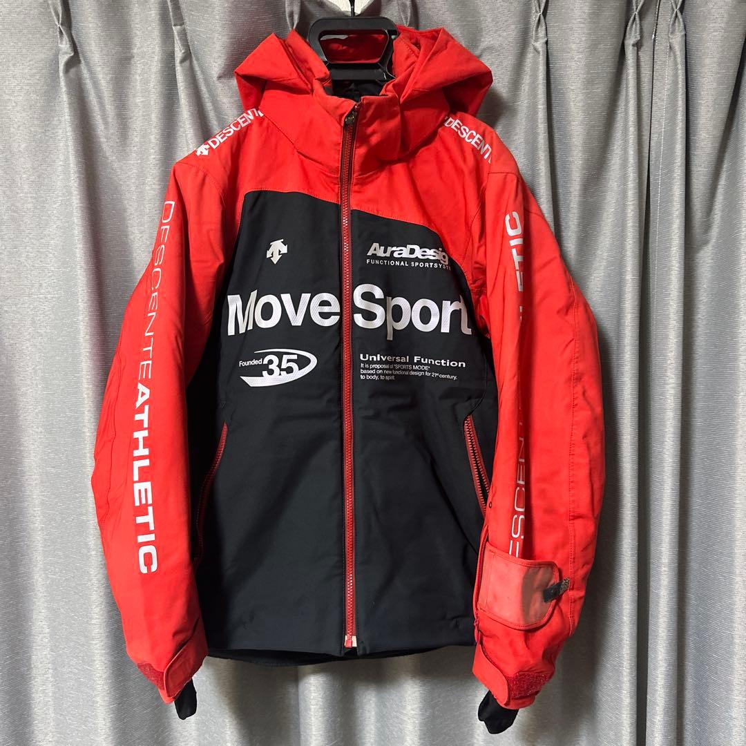 DESCENTE メンズ　M スキーウェア　上下セット　赤　スノボー
