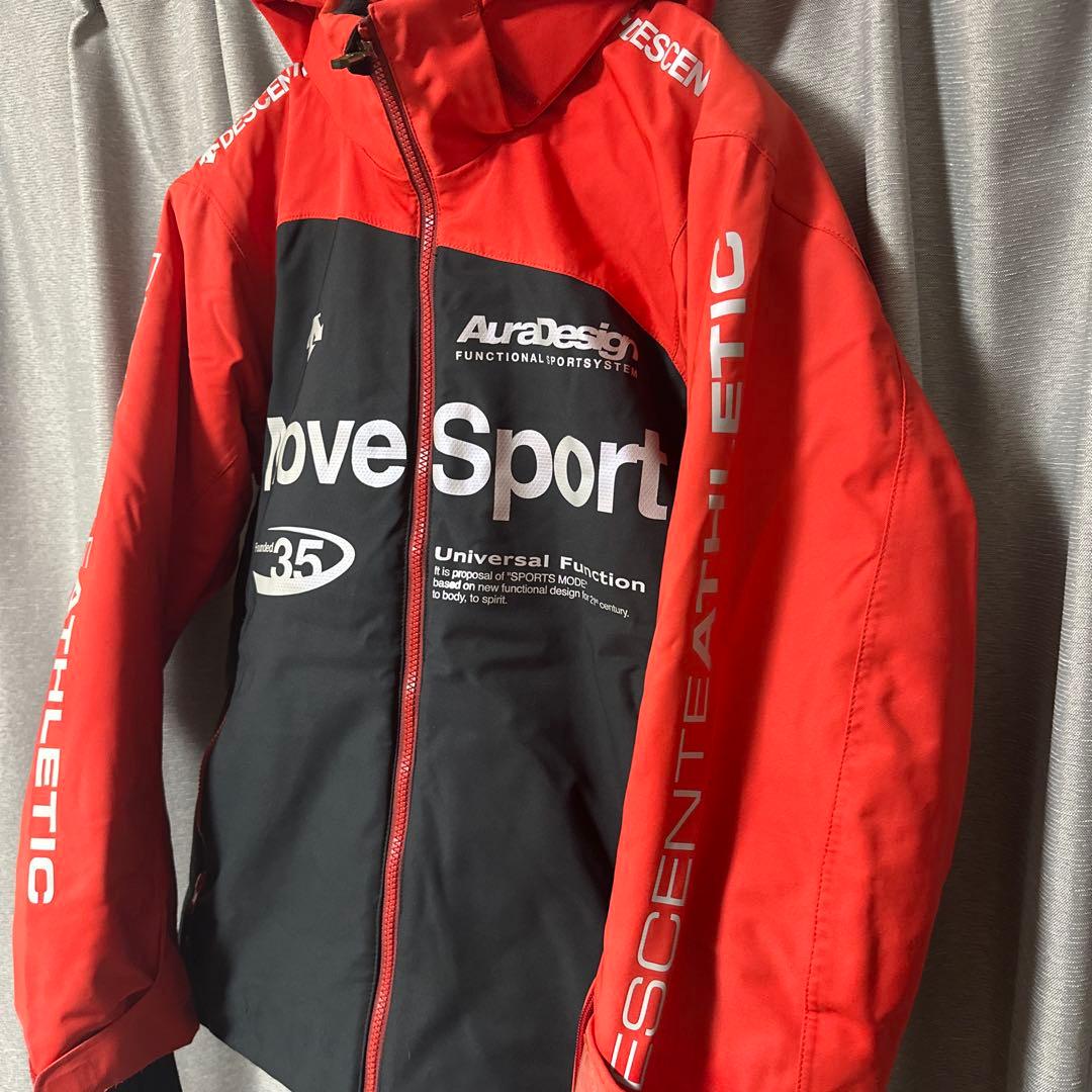 DESCENTE メンズ　M スキーウェア　上下セット　赤　スノボー