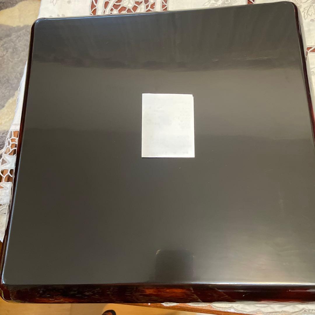 会席膳　木製　漆塗り　根来　曙塗　三枚　尺ニ　ヴィンテージ