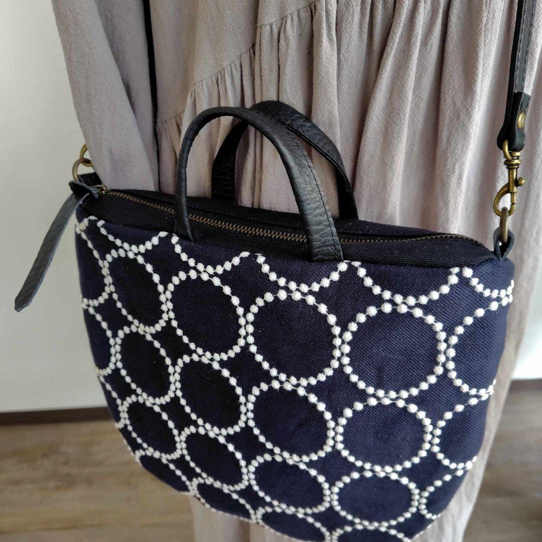 NEW！ミナペルホネン/tambourineタンバリンネイビーロングミニラウンド