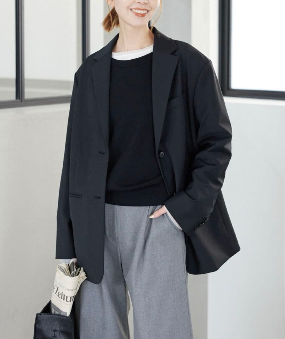 SLOBE IENA Relaxテーラードジャケット　ブラック