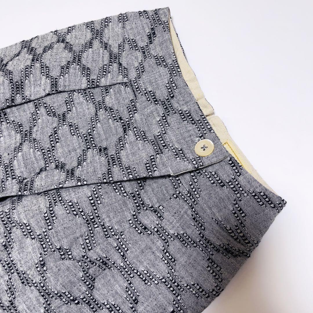 美品 YURTAO ユルタオ ジャガードパンツ グレー系 木下桃子 フリーサイズ