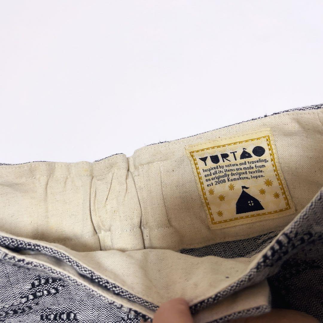 美品 YURTAO ユルタオ ジャガードパンツ グレー系 木下桃子 フリーサイズ