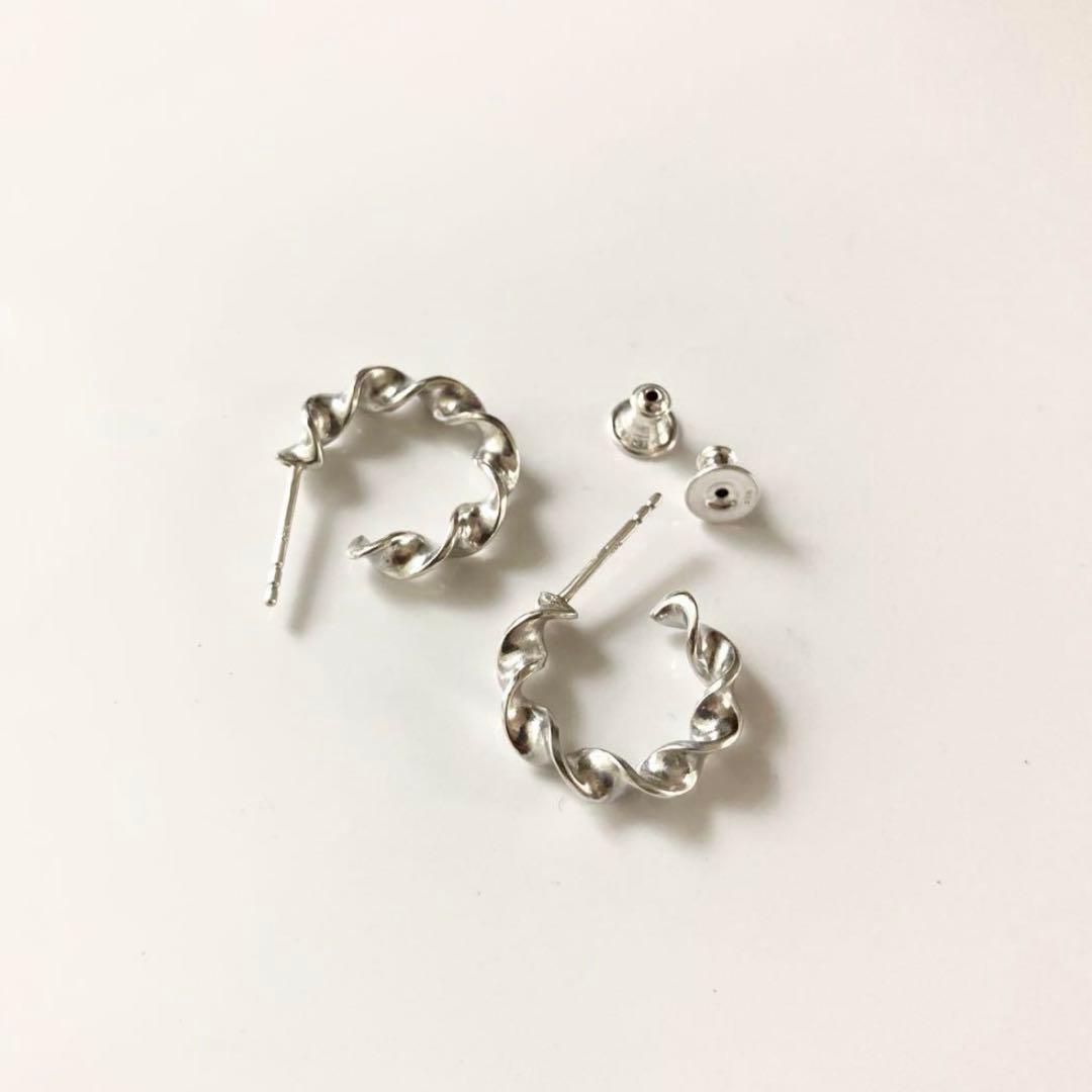 両耳　14mm シルバー925 フープピアス