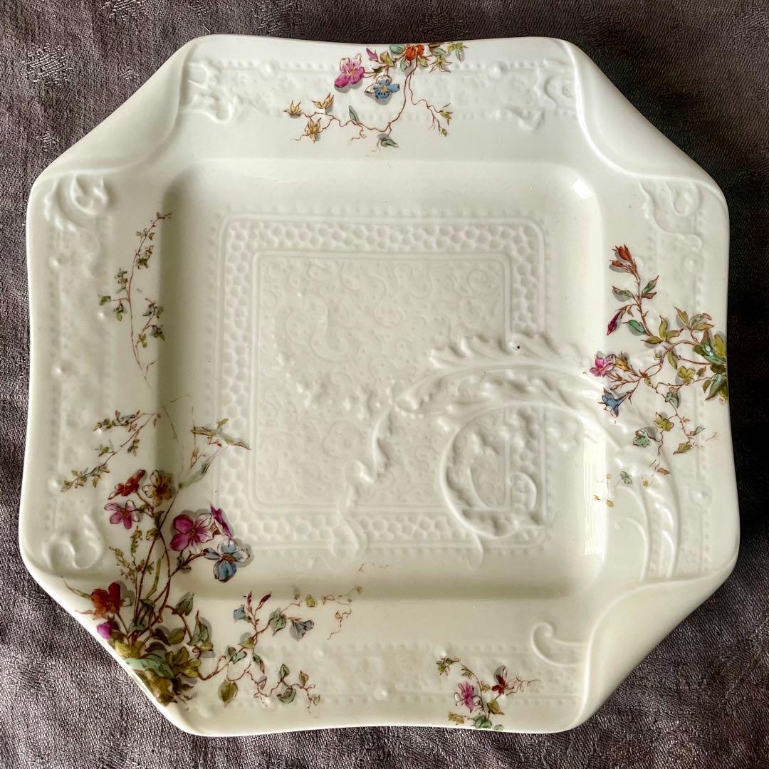 D*＊様 【希少レア美品】マジョレルナンシー×リュネヴィル隅切り角皿Bフランスア