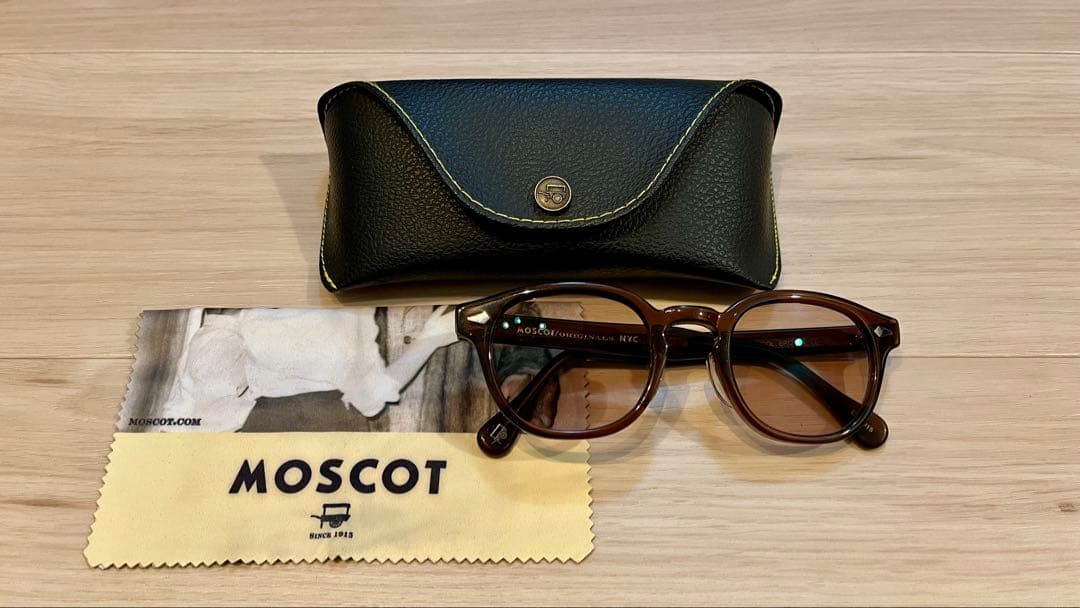 【moko】モスコット レムトッシュ 49 BROWN サングラス