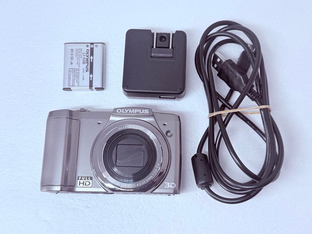 OLYMPUS SZ-20 シルバー 動作確認済 コンデジ FULL HD 3D