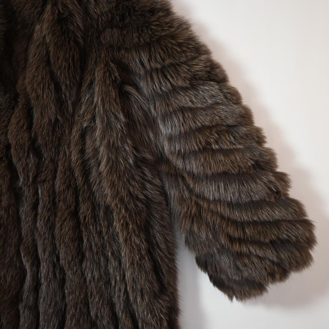 520! Malvoisie セミロングファーコート カラーフォックス ブラウン