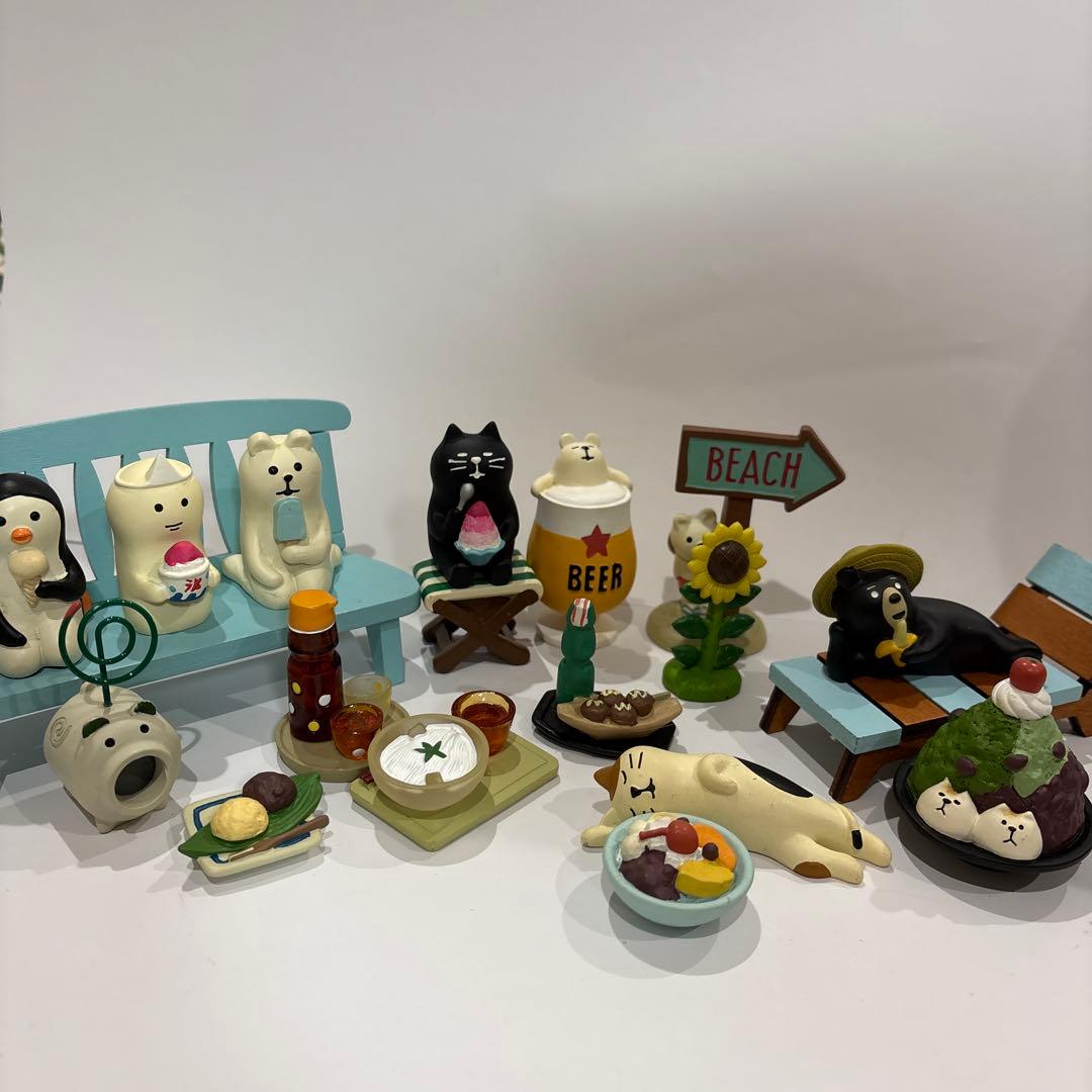 デコレ　コンコンブル　夏の食べ物、お盆の置物セット