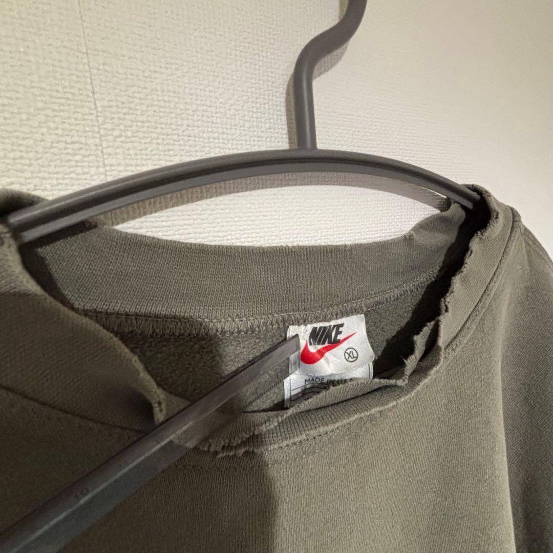 【激レア・XL】NIKE センターロゴ スウェット オリーブ カーキ 裏起毛