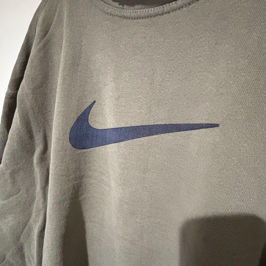 【激レア・XL】NIKE センターロゴ スウェット オリーブ カーキ 裏起毛