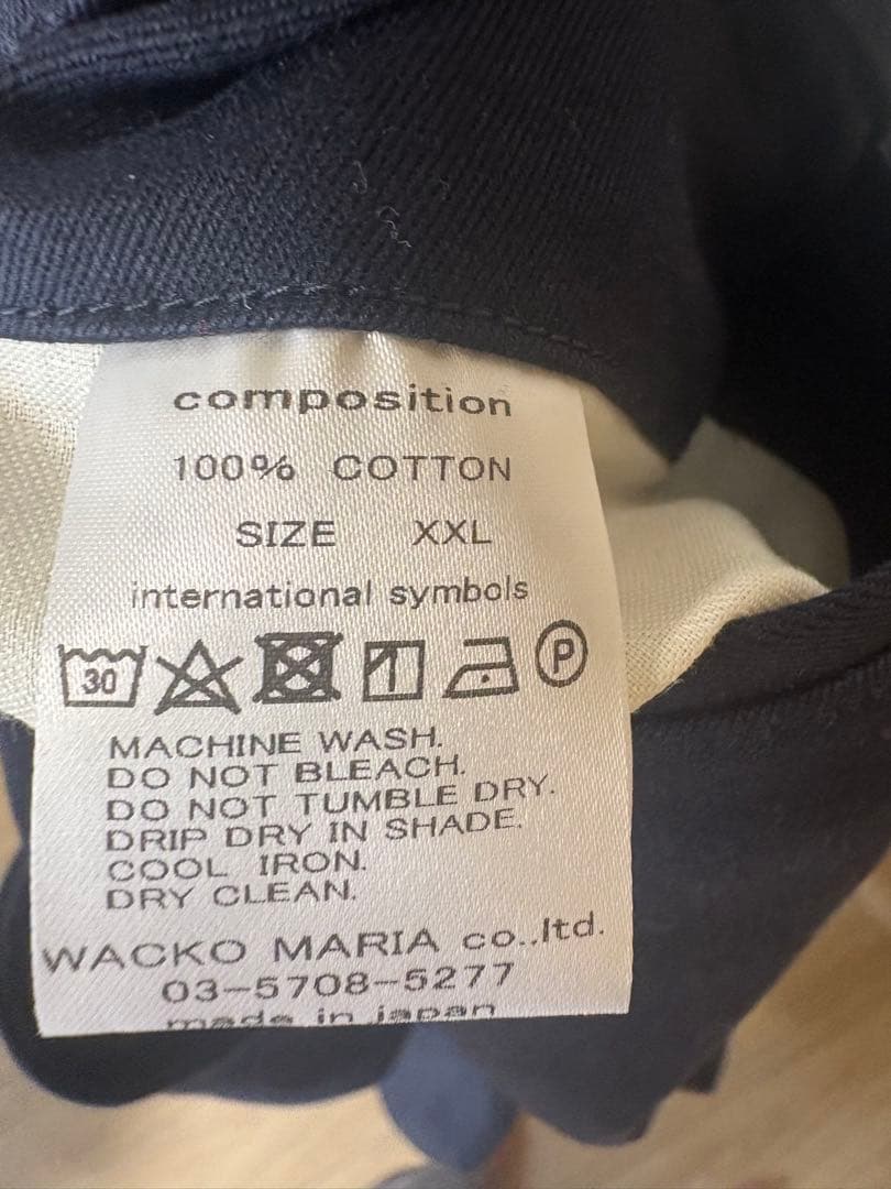 24ss WACKO MARIA チノトラウザー　ネイビー　XXL