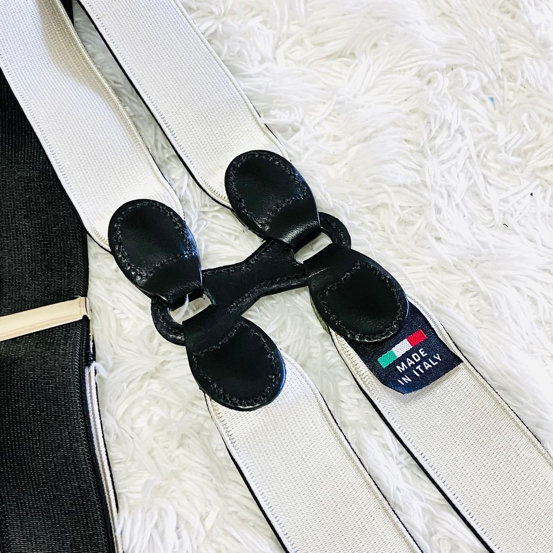 極美品 トゥモローランド サスペンダー 蝶ネクタイ イタリア製