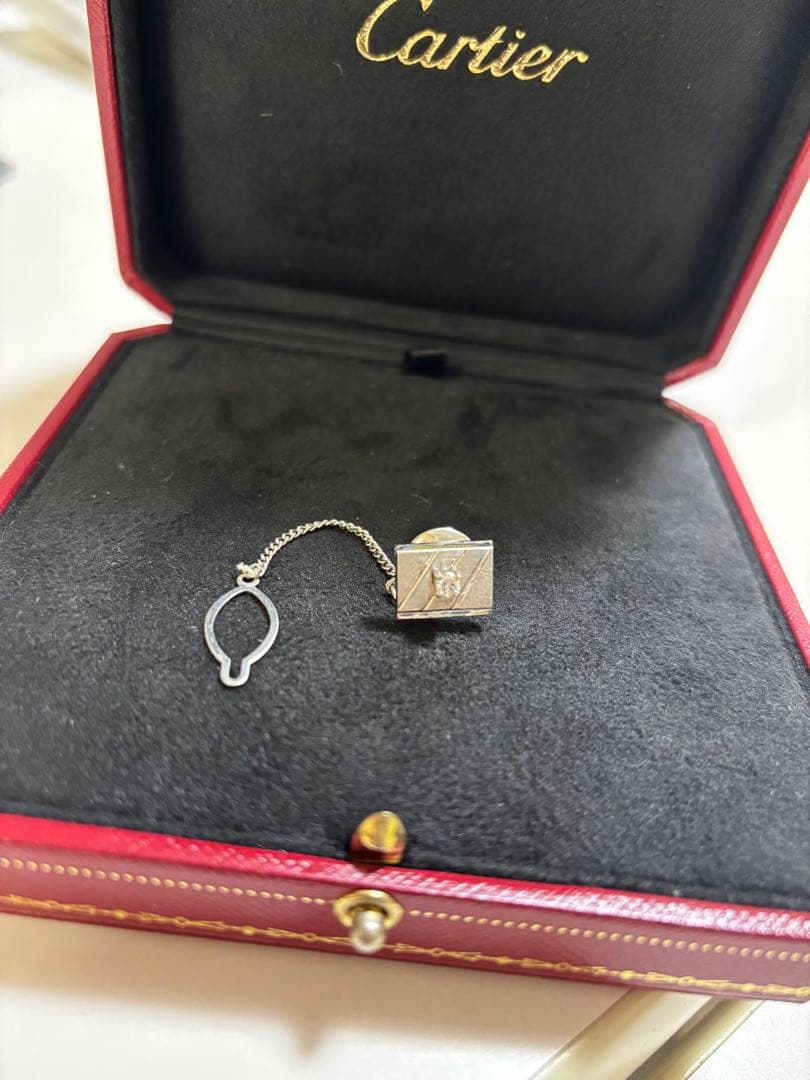 K14WG ダイヤ　ホワイトゴールド　タイピン