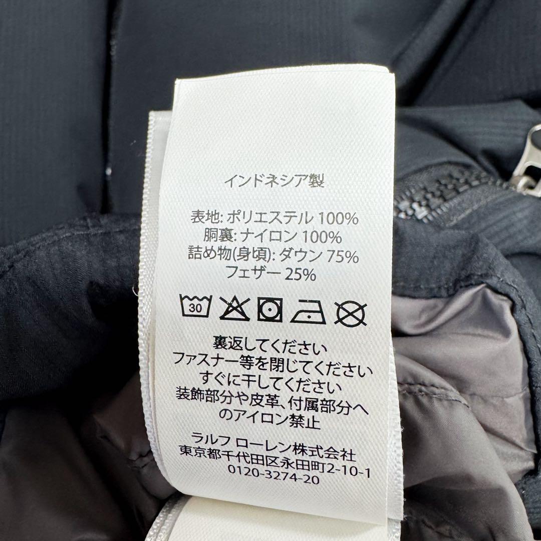 美品 ポロラルフローレン 近代モデル ダウンベスト ブラック ポニー刺繍 M