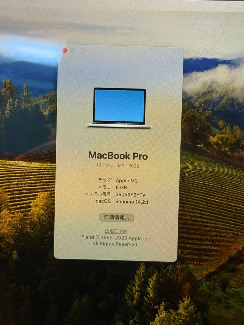 MacBook本体 MacBookpro2022 M2/8G/256G