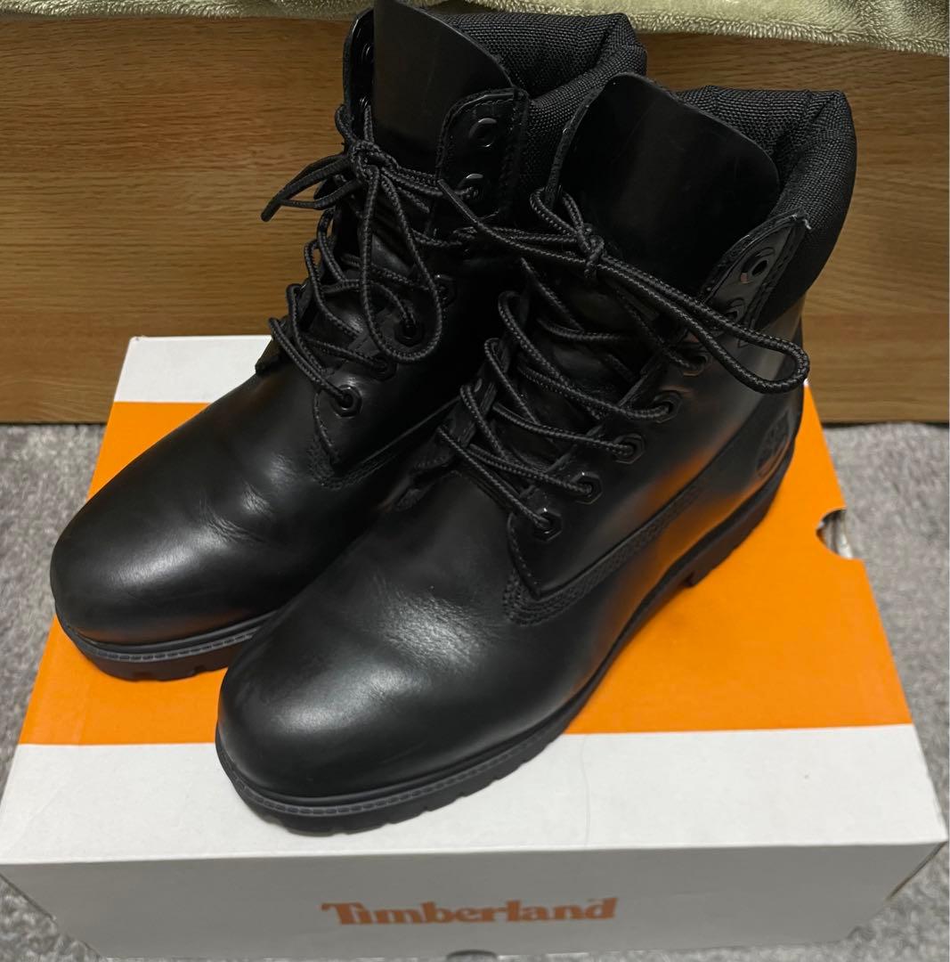 Timberland 黒レザーブーツ6 IN WATERPROOF BOOT