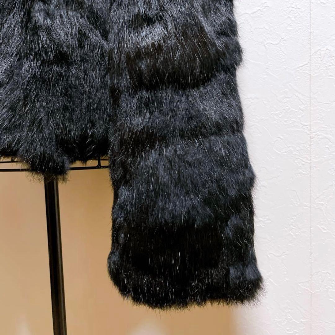 ラビットファー コート 黒 平成ギャル y2k ロック パンク ダークコア