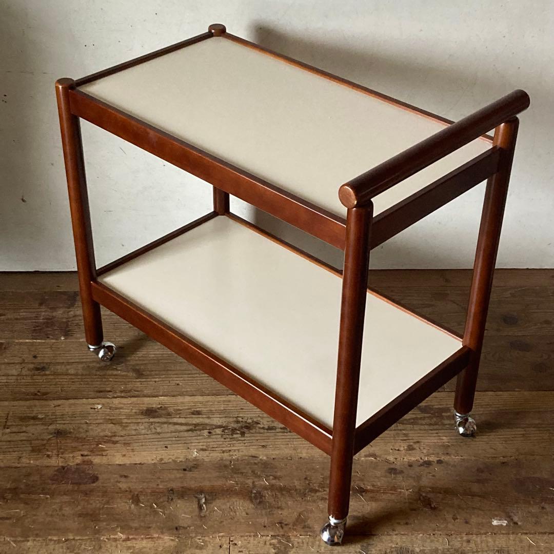 国産ヴィンテージ レトロ トロリー ワゴン ディスプレイ キッチン キャスター