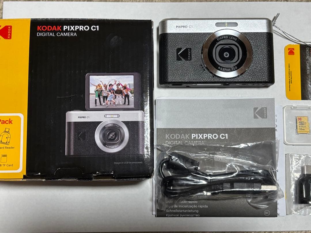 KODAK PIXPRO C1 ブラック microSD、カードリーダー付き