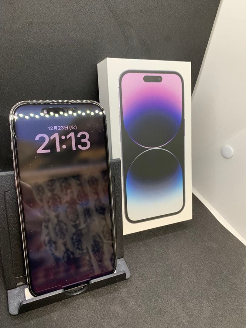 美品 iPhone 14 Pro 256GB ディープパープル / 箱あり