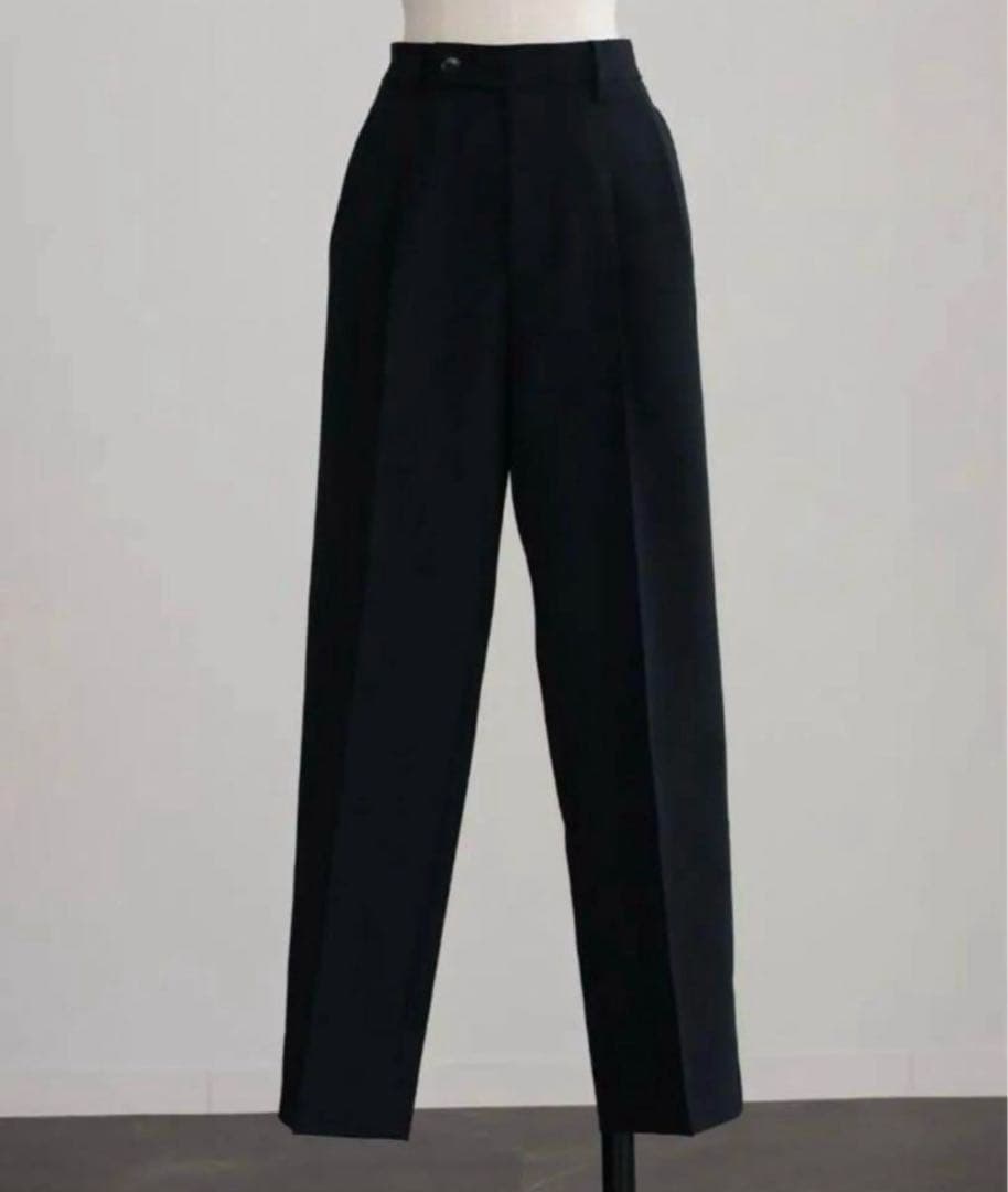 新品 未使用 OHGA オオガ テーパードタックパンツ M ブラック