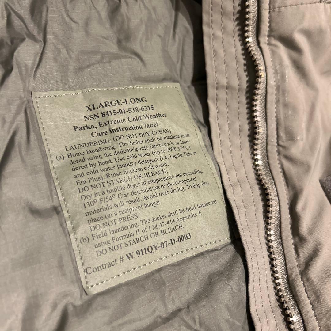 美中古 ECWCS level7 primaloft プリマロフトXL-Lグレー