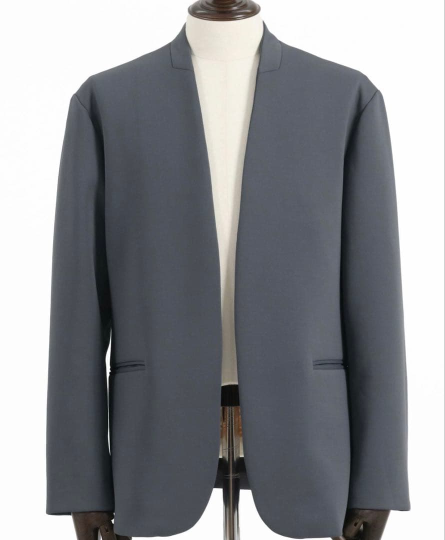 【CAMBIO(カンビオ)】ノーカラージャケット リラックスポンチ