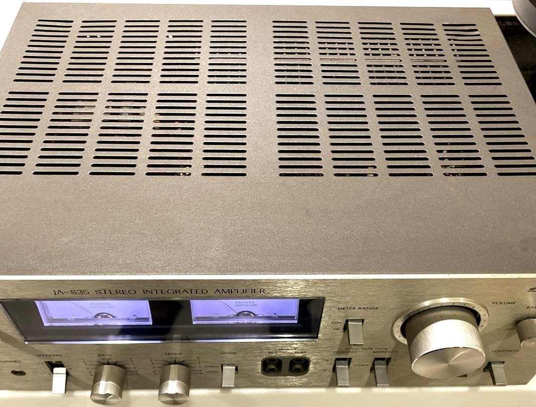 ②Victor プリメインアンプJA-S35 ビクター パワーメーターLED