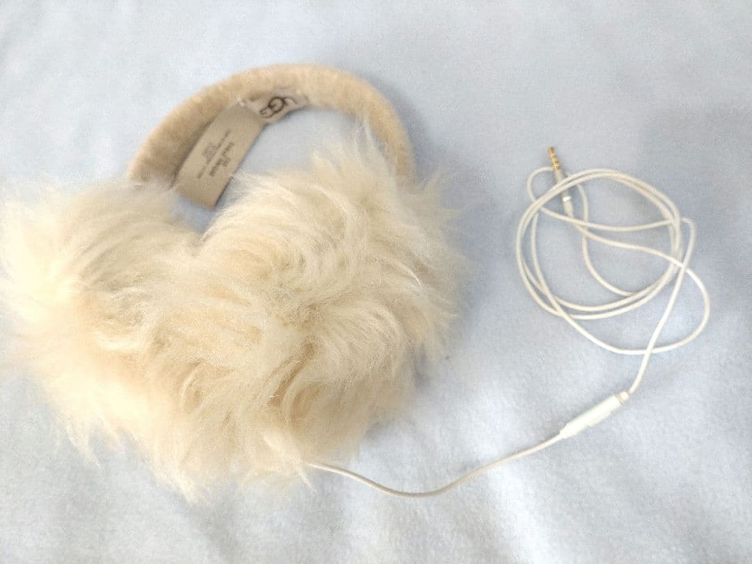 UGG 有線ヘッドホン ベージュ ファー