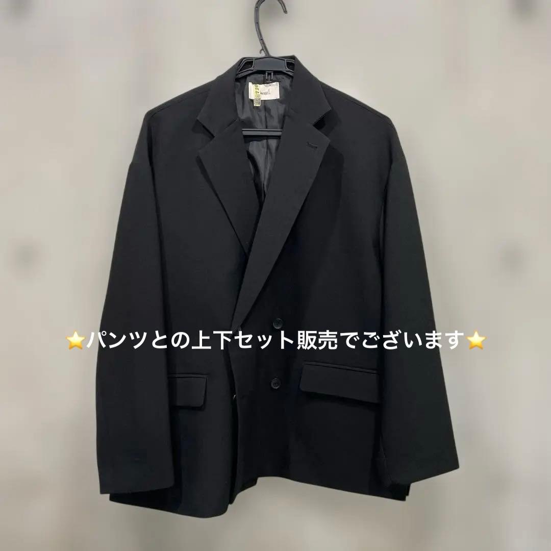 soerte セットアップ　ブラック ダブルテーラードジャケット　スラックス