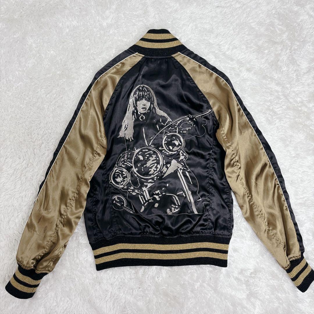 ヒステリックグラマー　ヒスガール スカジャン バイクガール 黒×金　アウター