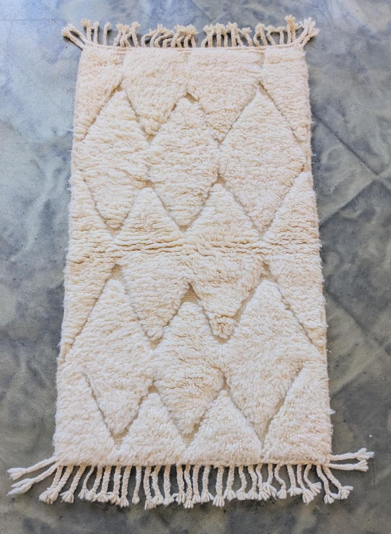 【週末限定セール】新品未使用モロッコミニベニワレンラグ-No.20 62×108