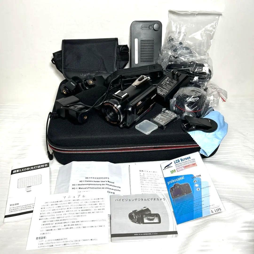 新品 未使用‼︎ Ordro 4Kビデオカメラセット 鞄付ORDRO AC5カメラ