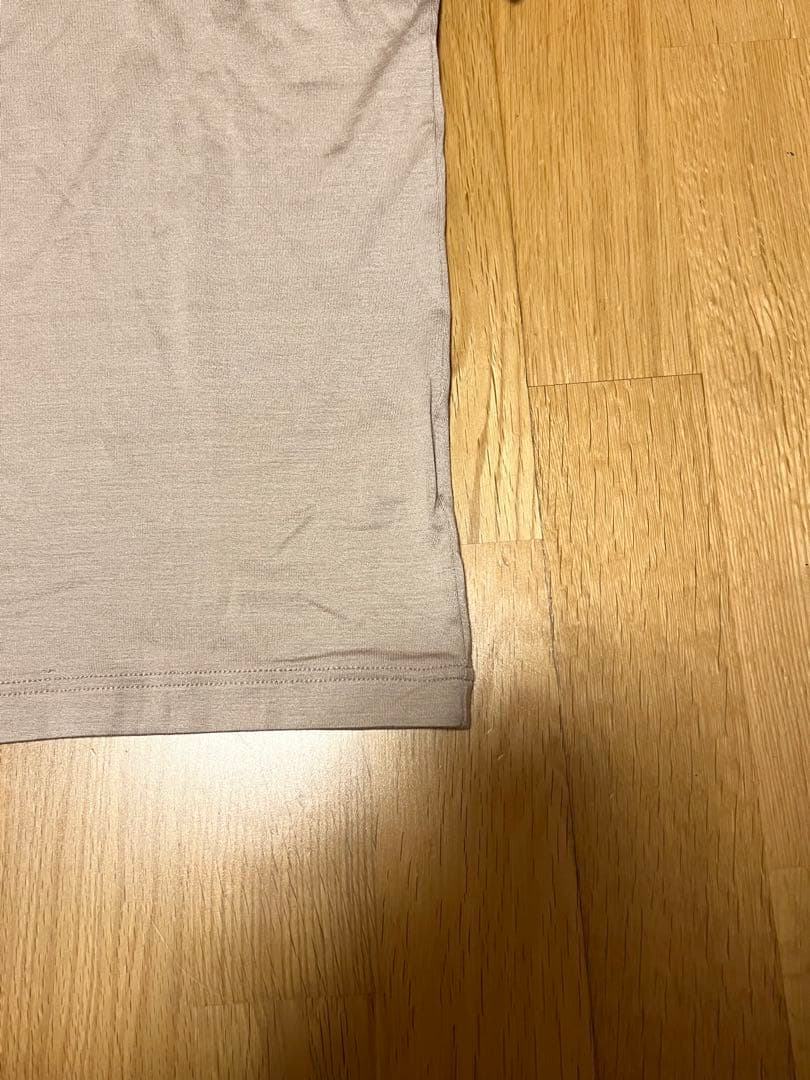 Hermes マルジェラ期 36 シルク混Tシャツ グレージュ