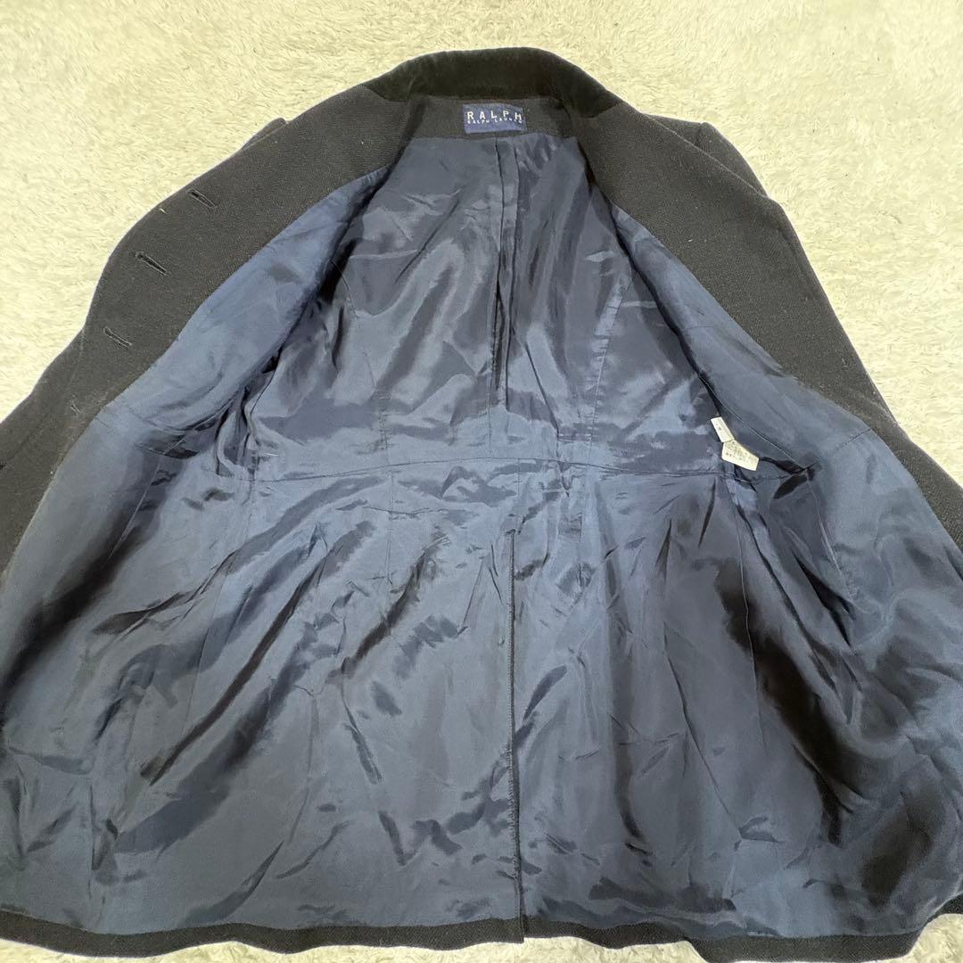 ラルフローレン 大きいサイズ　ヘリンボーン　ベロア　コート　15