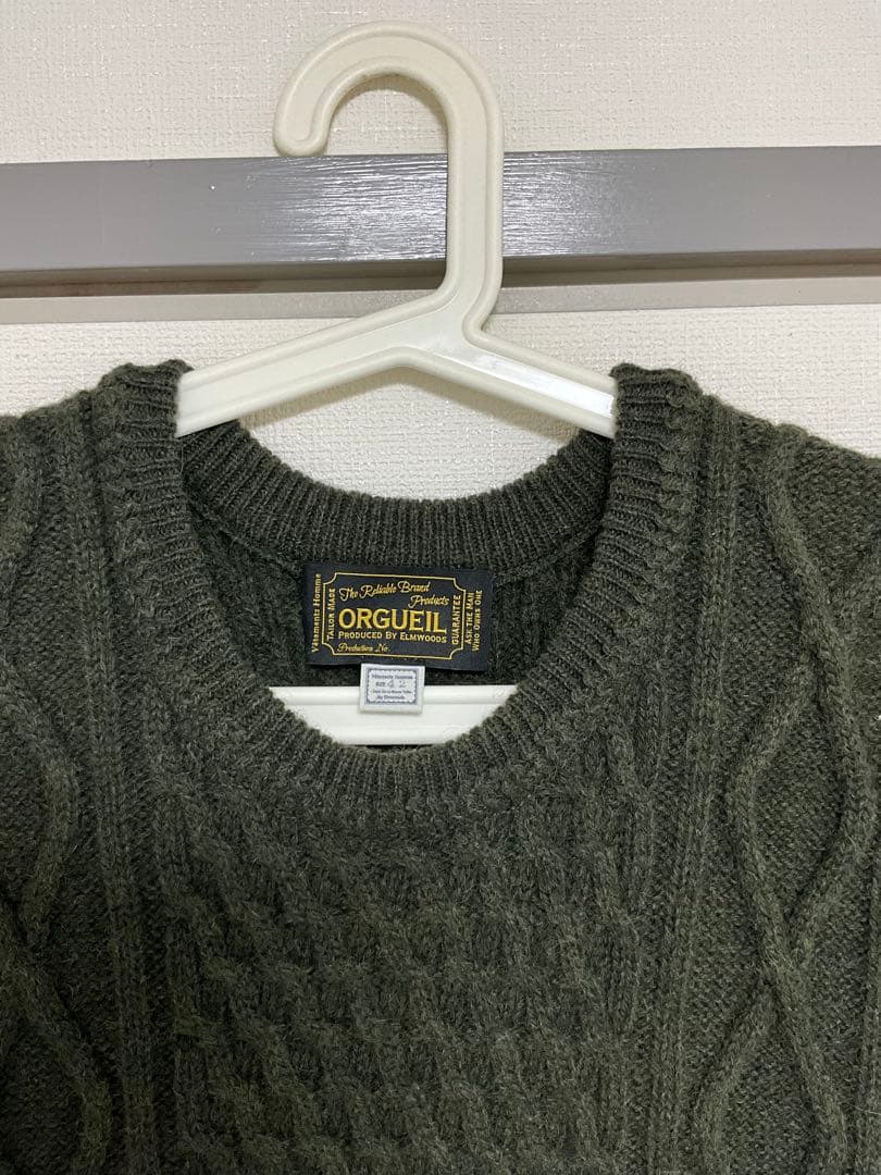 オルゲイユ ORGUEILニットベスト グリーン サイズ42