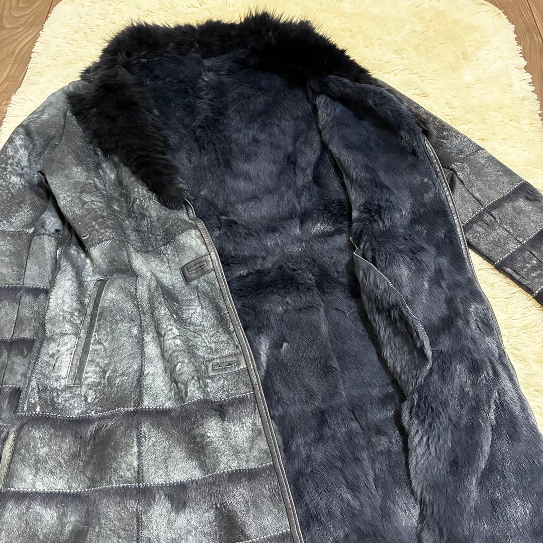 Rusty Rouge 兎革 スペインラビット ブルーフォックス 毛皮 コート