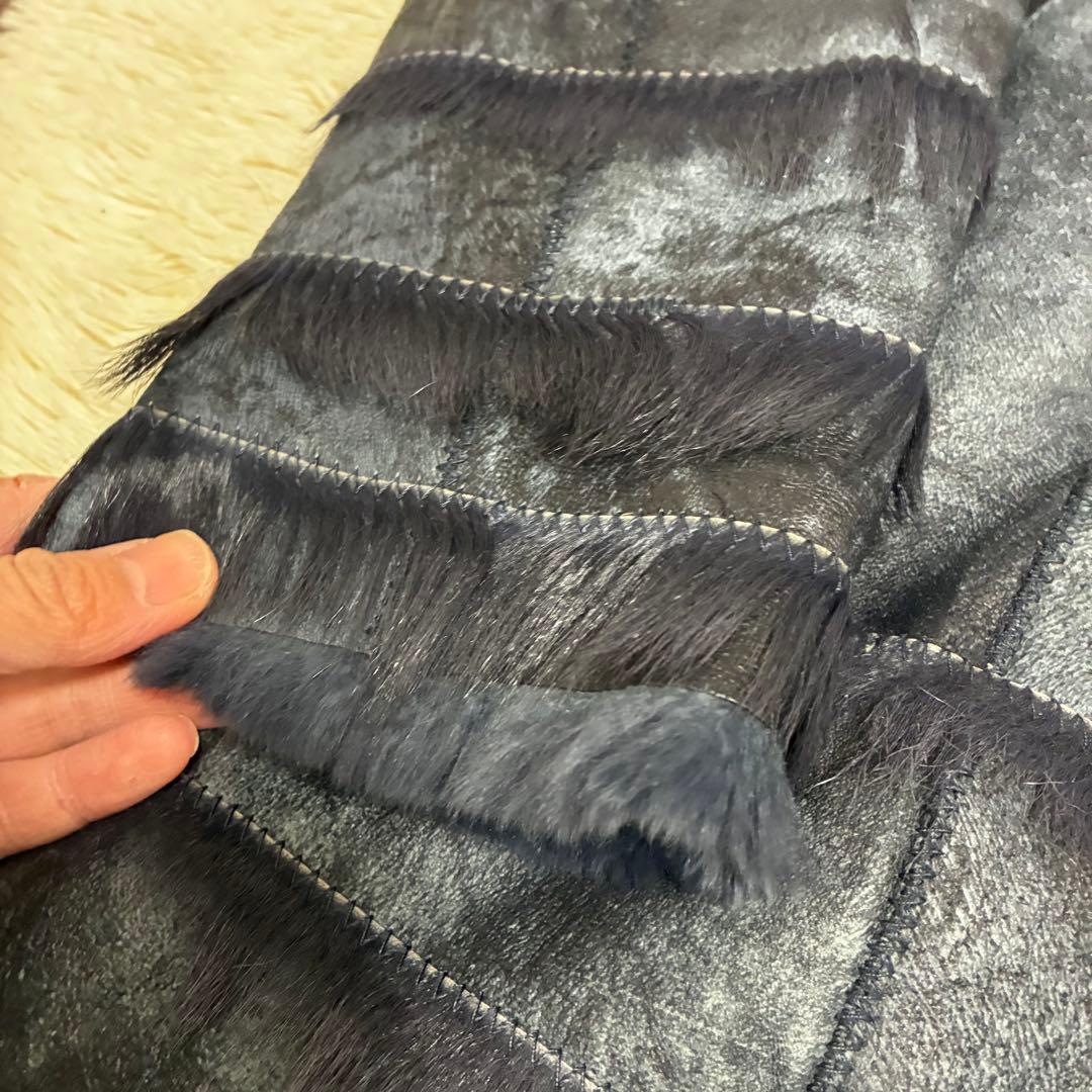 Rusty Rouge 兎革 スペインラビット ブルーフォックス 毛皮 コート