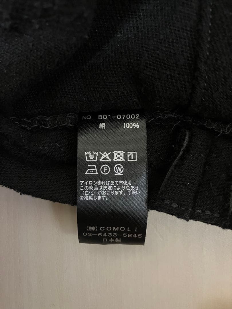 【25SS】comoli シルクネップ ハット　ブラック