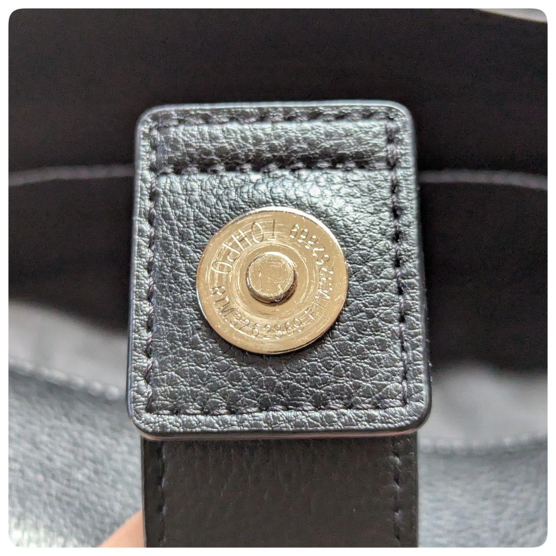 【美品】agnes b.アニエスベーボヤージュ　ブラックレザートートバッグ