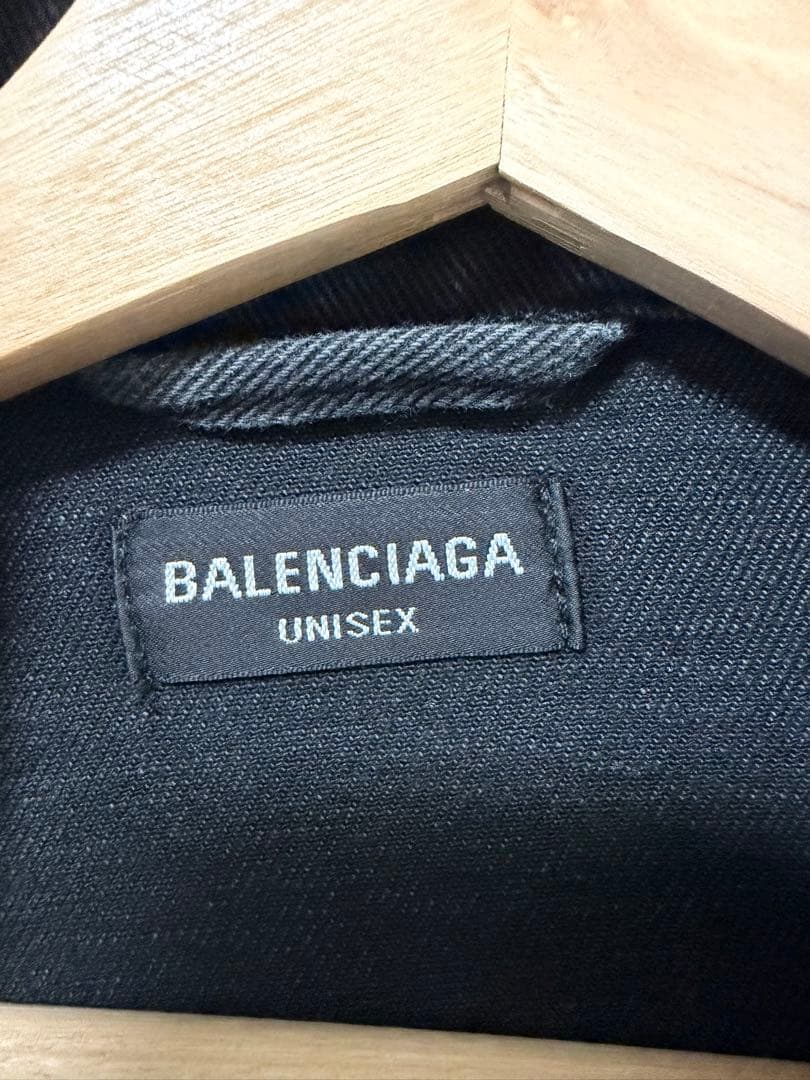 BALENCIAGA スタッズブラックデニムジャケット　サイズ2
