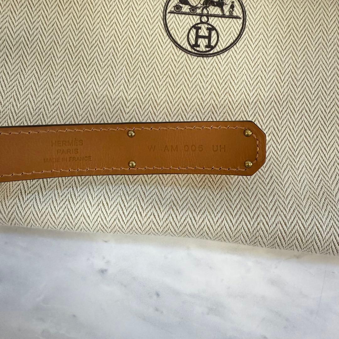 新品未使用 HERMES エルメス ケリーベルト エトゥープ PKGLD金具 W