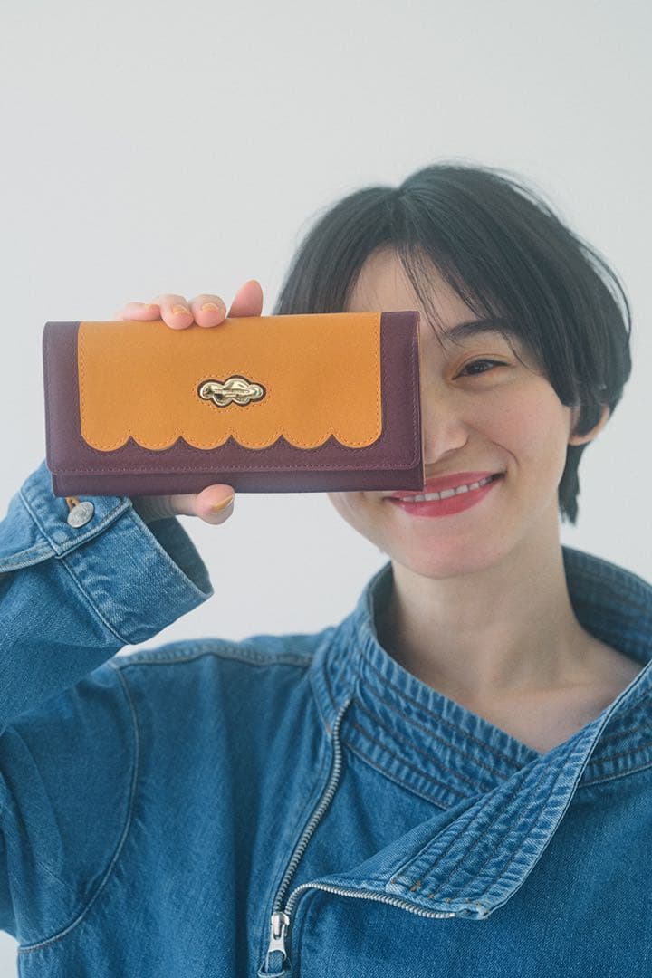 tsumori chisato CARRY スカラップコンビ 長財布 かぶせ