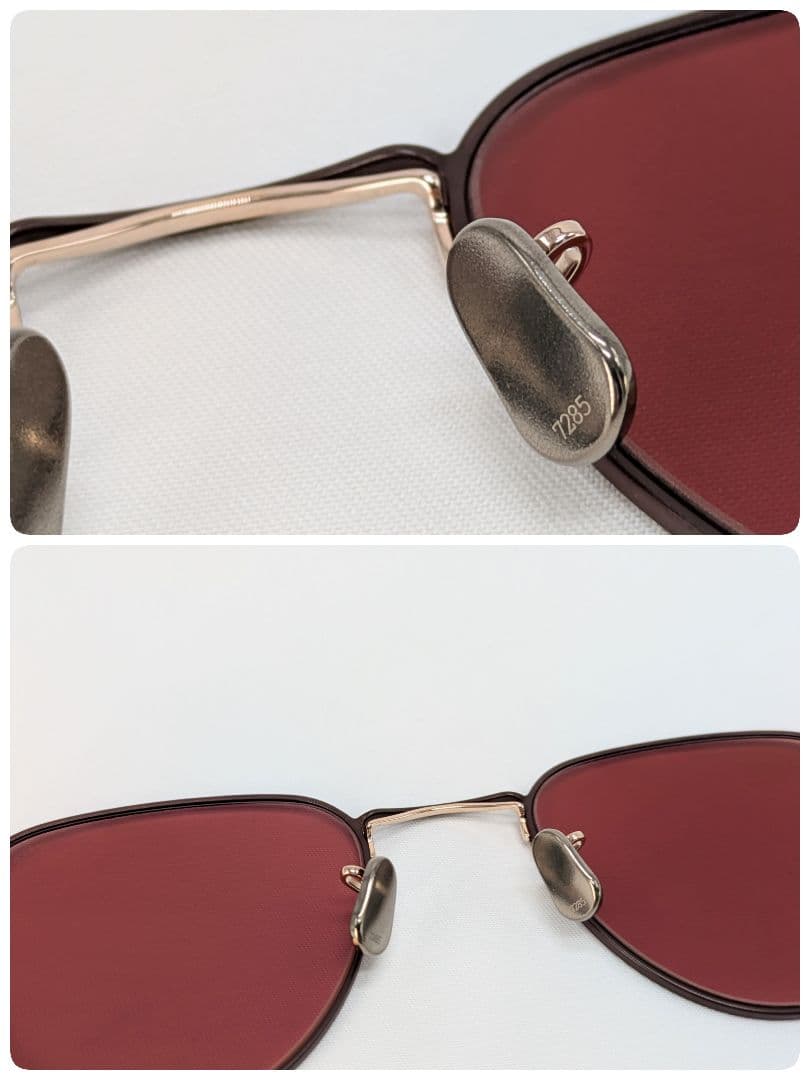 極美品 EYEVAN 7285 773 アイヴァン サングラス ビンテージ 赤