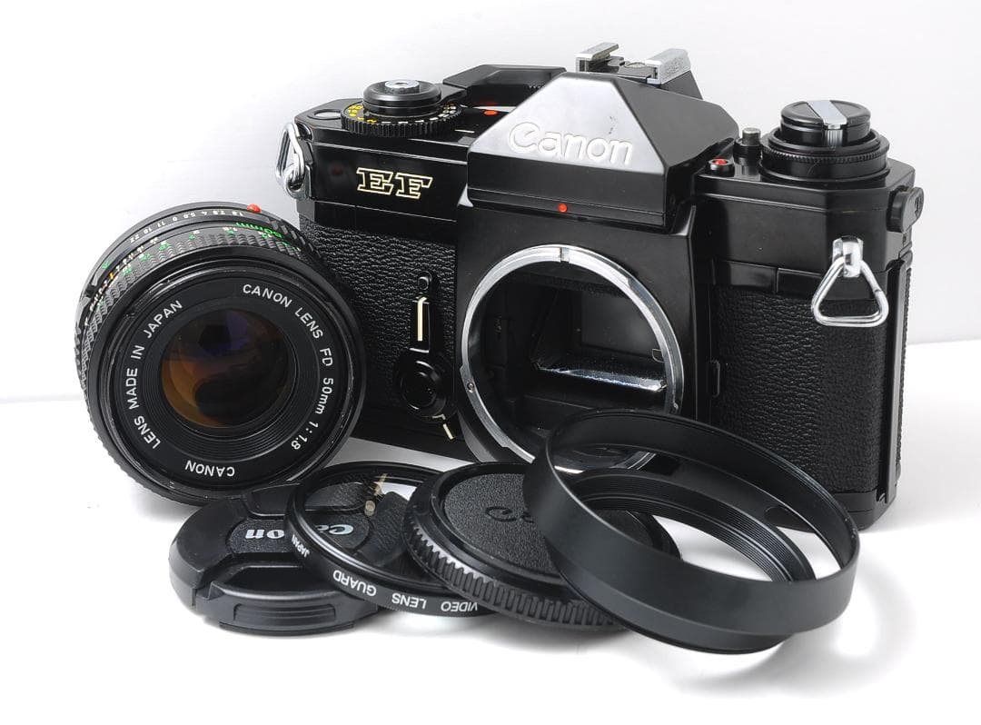 Canon EF + FD50mm F1.8 動作良好 光学クリア キャノン