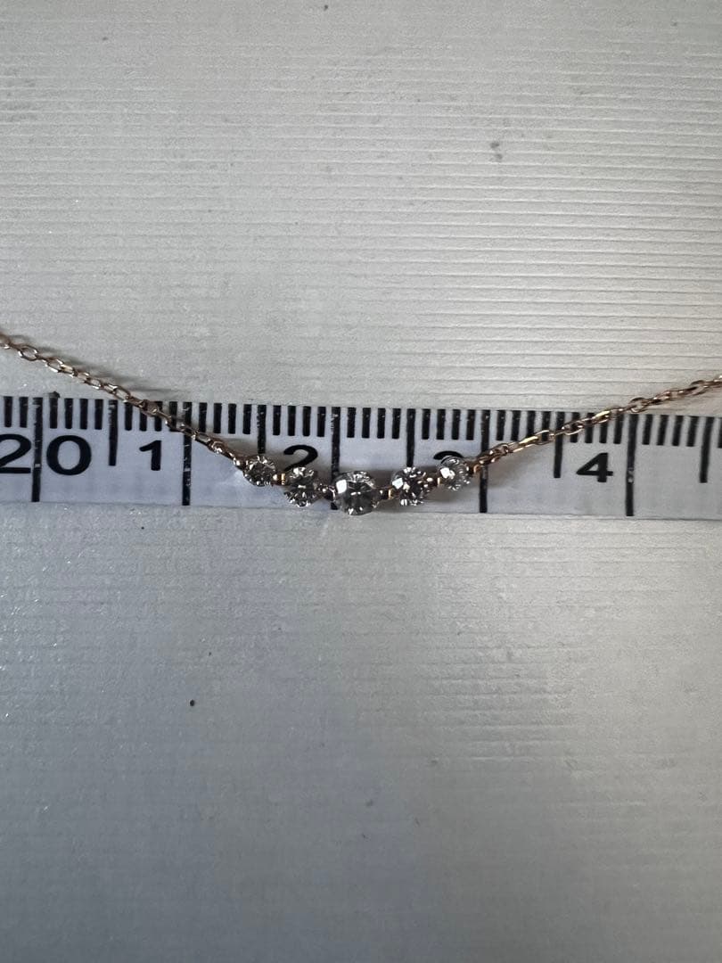 K18 リュールネックレス　天然ダイヤモンド0.3ct