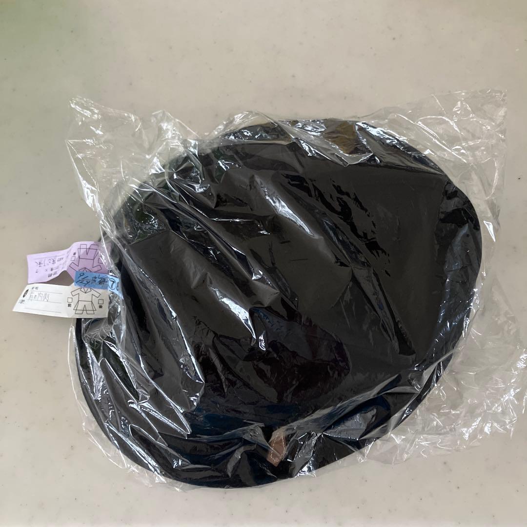 HERME エルメス ポリエステル バケットハット ブラック　レザージップ