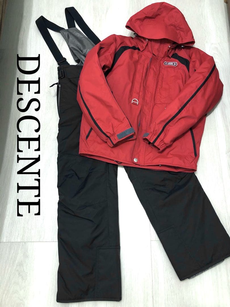 DESCENTE デサント スキーウェア 上下セット 赤 9号 レディース